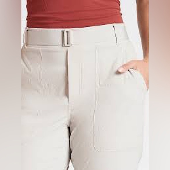 Athleta Trekkie Belted Khaki Utility Hiking Pants, 10 - Picture 3 of 12